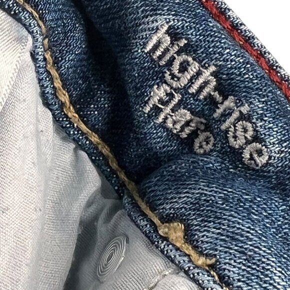 Edgely Flared Jeans High Rise Flare 12 Blue Denim Raw Hem Hippie Boho Stretch - Picture 7 of 14